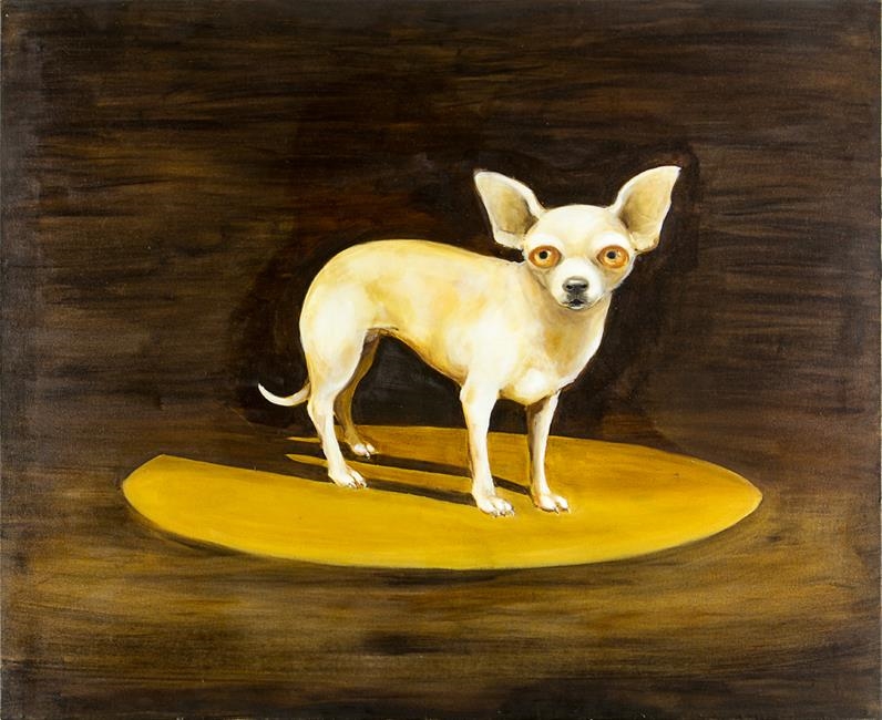 Artwork by Joanna Braithwaite, The Whistling Chihuahua, Made of oil on canvas