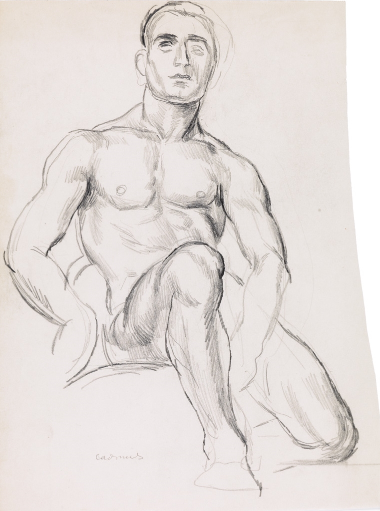 Seated Male Nude by Paul Cadmus, 1933