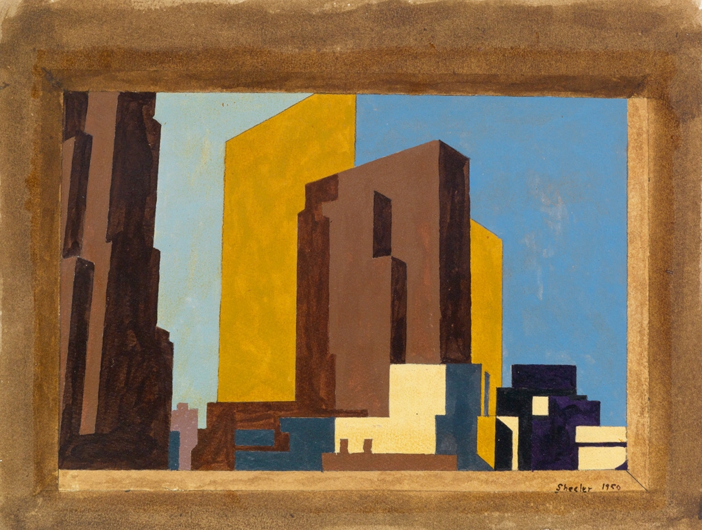 Artwork by Charles Sheeler, New York #3--Study, Made of Gouache and pencil on paper
