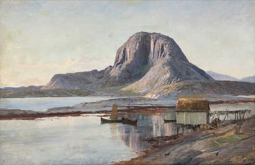 Artwork by Even Ulving, Torghatten, Made of Oil on canvas