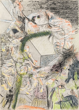 Artwork by Karl Anton Fleck, And through, Made of mixed media on paper