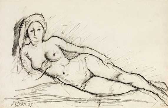Lying female nude