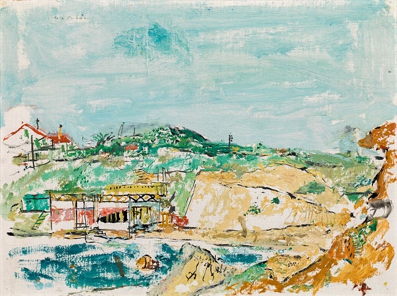 Bathing area on French Riviera by Wilhelm Thöny, Circa 1933-1936