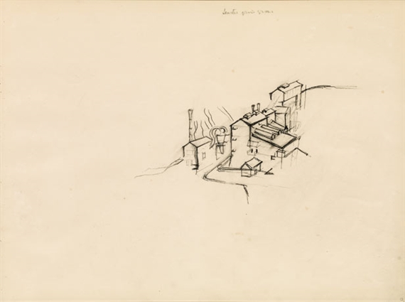 Study from the sketch book from Eisenerz by Herbert Boeckl