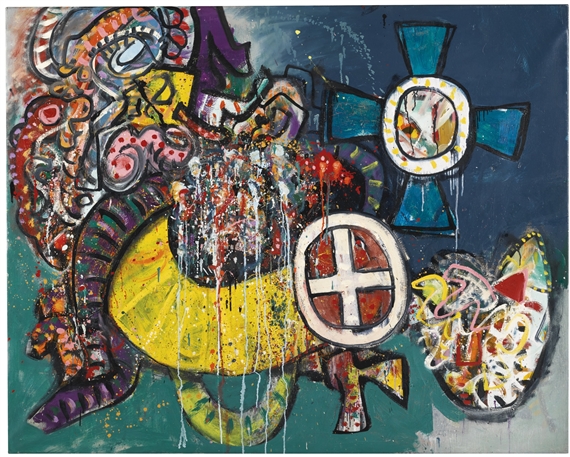 MIRACULOUS CROSS by Alan Davie, 1968