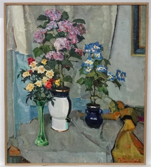 Still life with flowers - Vladimir Ivanovitch Singaevski