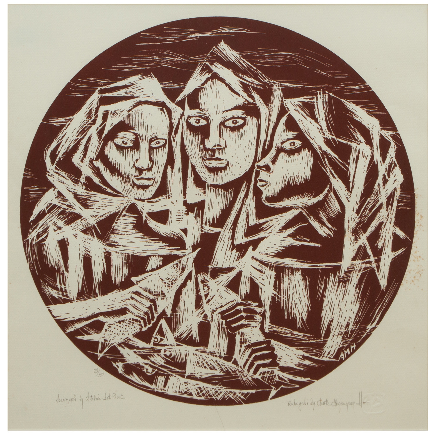 Artwork by Anita Magsaysay-Ho, Rakuyaki, Made of Serigraph