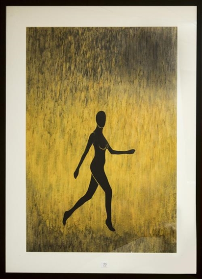Standing Nude, Yellow by Andre Mentzoe