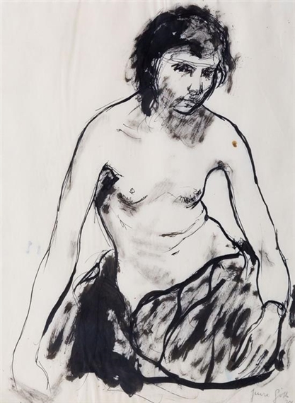 Female nude study by Imre Goth, 1924