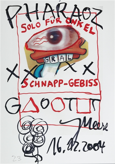 Solo for Uncle snap-teeth by Jonathan Meese, 2004