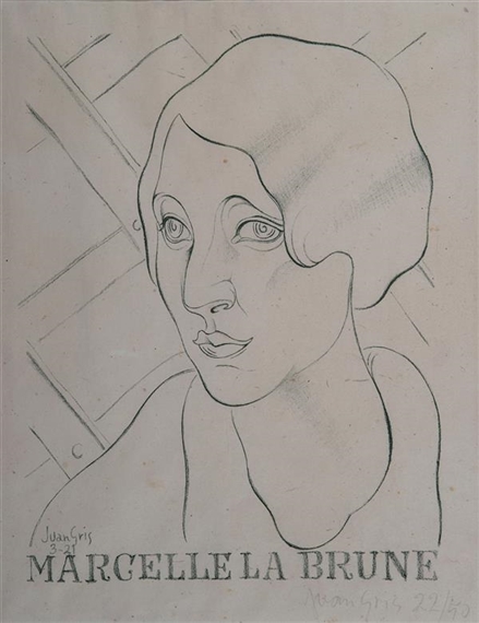 MARCELLE LA BRUNE by Juan Gris