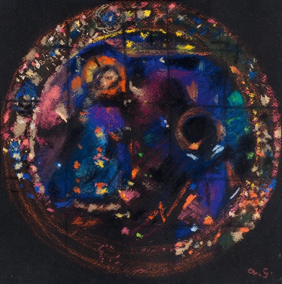 Sketch after a glass window in the Florence Cathedral II by Augusto Giacometti, 1936