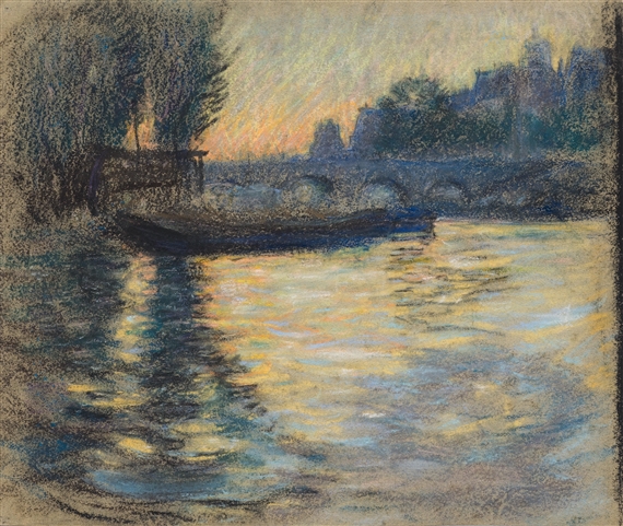 Pont du Paris (Bridge in Paris) by Ernest Biéler, Circa  1900