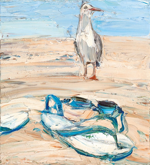 Beach Life (Thongs, Goggles and Gull) by Nicholas Harding, 2004