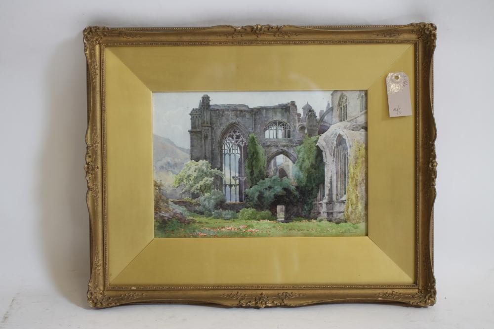 Scott Country Melrose Abbey by Ernest W. Haslehust