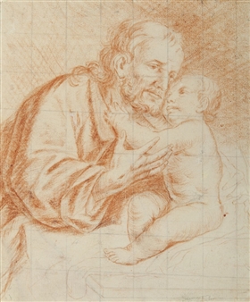 Saint Joseph with Child - Szymon Czechowicz