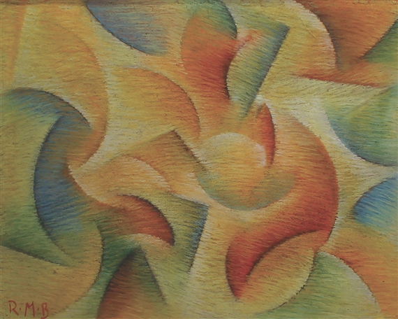 Forme dinamiche + Figure + Luci = giorno by Roberto Marcello Baldessari, circa 1915