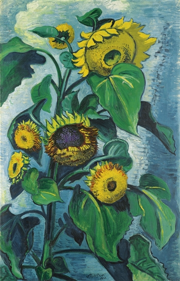 SONNENBLUMEN (SUNFLOWERS) by Max Pechstein, 1931