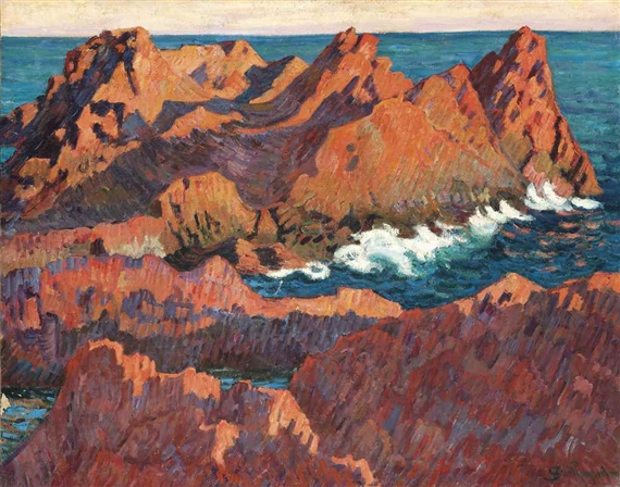 L'île Besse à Agay by Armand Guillaumin, 1895