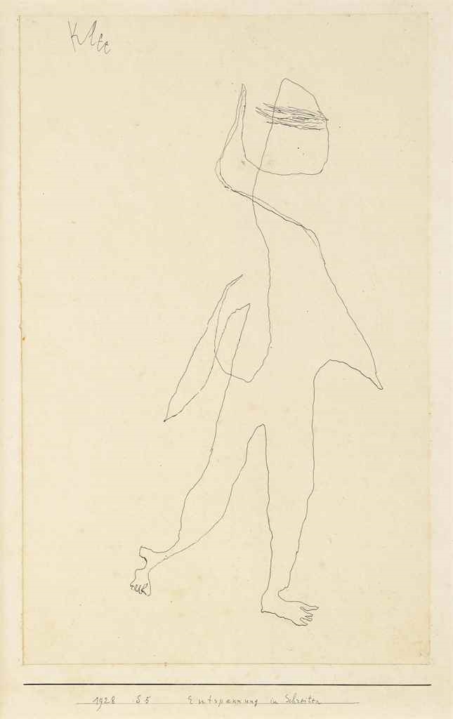 Entspannung im Schreiten (Relaxation while walking) by Paul Klee, 1928