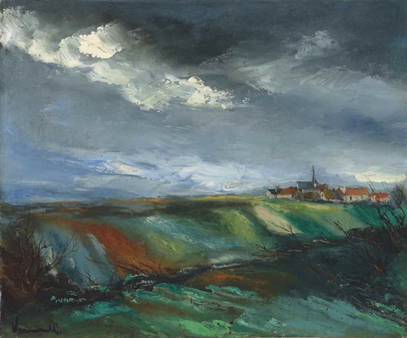 Vue de village by Maurice de Vlaminck, circa 1925