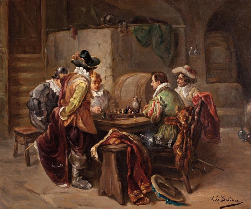 Luigi G. Boldero | Cavaliers in a Cellar | MutualArt