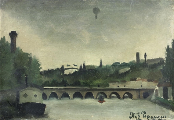 Esquisse pour Vue du pont de Sèvres by Henri Rousseau, 1908