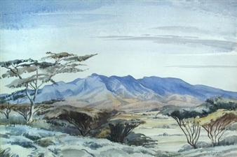 2 works, Tunderet Mountains from Kaptorch, Kenya; Chebosura, Kenya - Elizabeth Bush