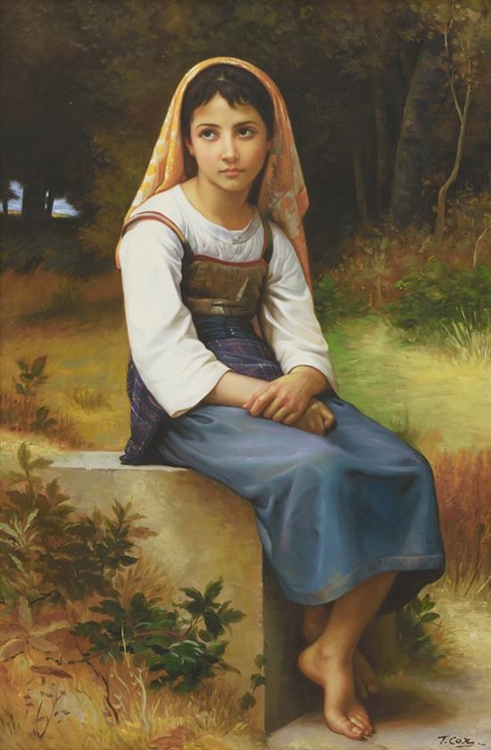 The Little Knitter by William Adolphe Bouguereau