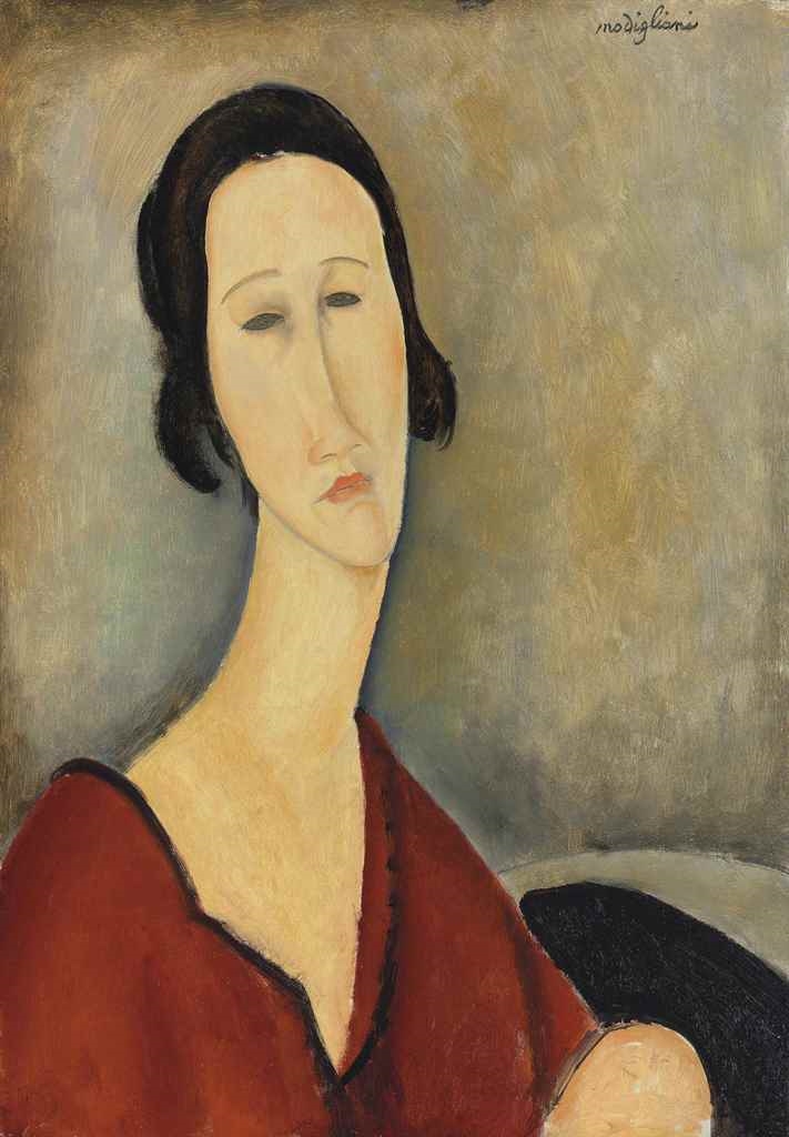 Artwork by Amedeo Modigliani, Madame Hanka Zborowska, Made of oil on canvas