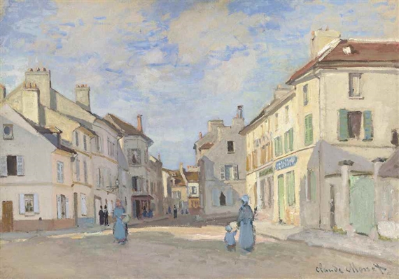 L’Ancienne rue de la Chaussée, Argenteuil by Claude Monet, 1872