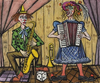 Les clowns musiciens, le saxophoniste - Bernard Buffet