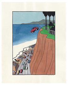 Cars Plunge and Lava Flows
