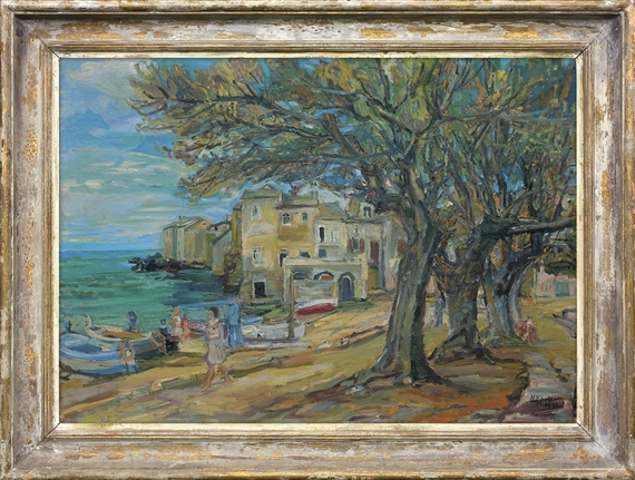 Henri Epstein | Waterfront in Corsica (1931) | MutualArt