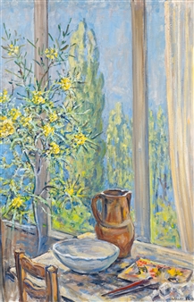 Mimosa sapling in the studio - Heini Waser