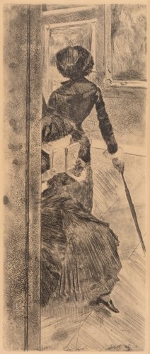 Au Louvre, la peinture, Mary Cassatt by Edgar Degas, Circa 1879-1880