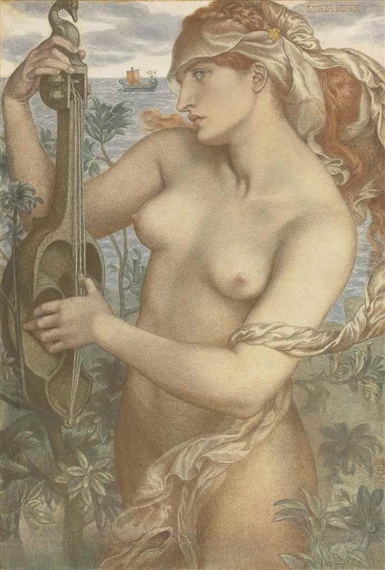 Ligeia Siren by Dante Gabriel Rossetti, 1873