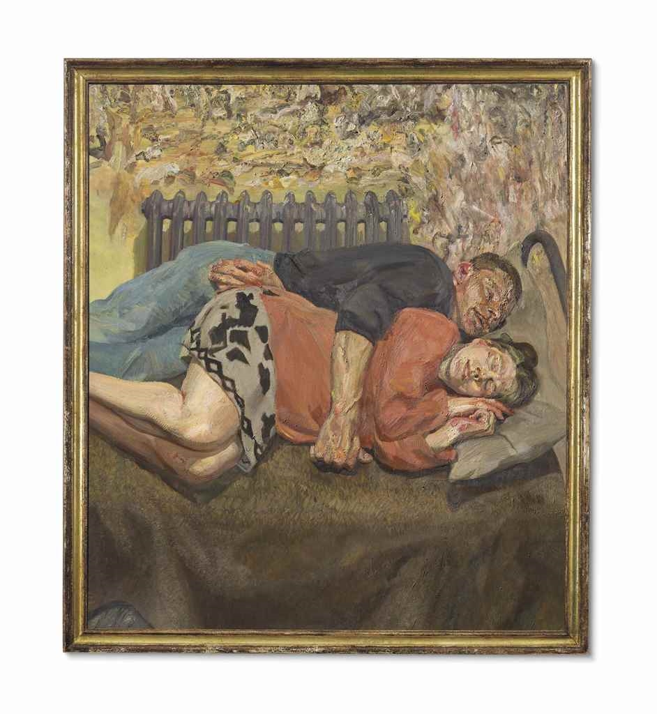 Artwork by Lucian Freud, Ib and her Husband, Made of oil on canvas