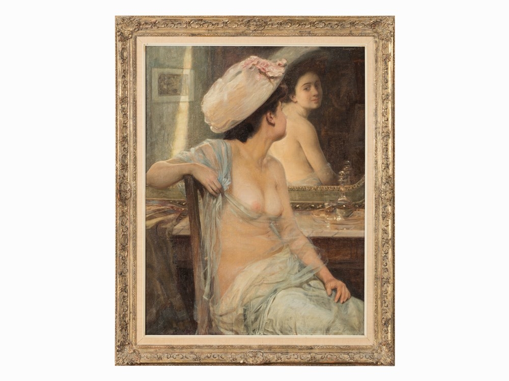 Nude before Mirror by Jan Boleslaw Czedekowski, 20th century