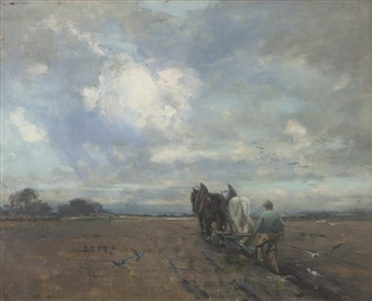 Cattle Ploughing - Jeanne Garant