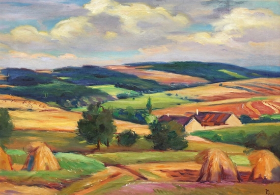 The harvest at Jemnicko by František Šindler