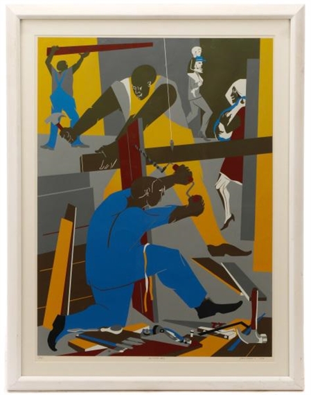 Builders No. 3 by Jacob Lawrence, 1974