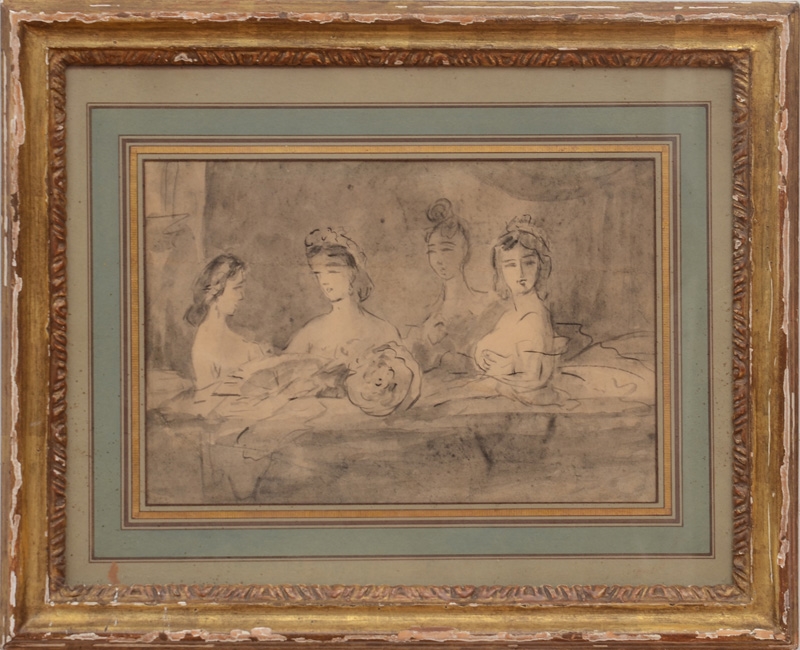 FOUR WOMEN IN A LOGE by Constantin Guys