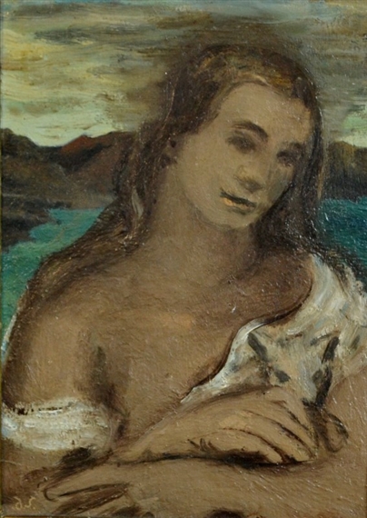 Girl with Kitten by David Strachan