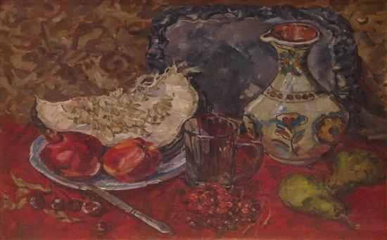 Still life with pomegranate by Natalya Suvorova, 1983