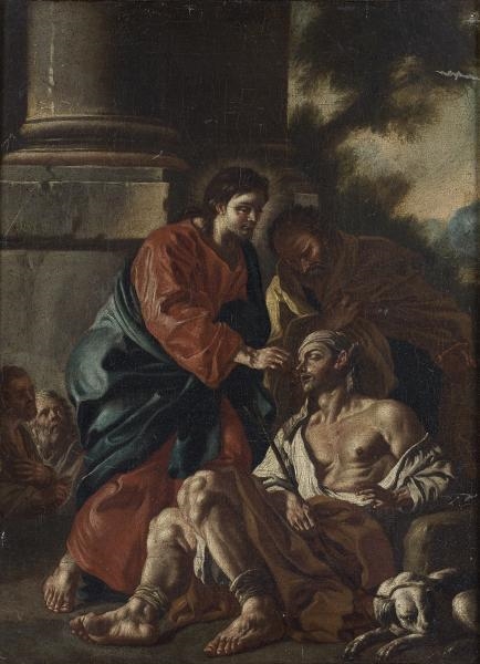 LE CHRIST GUERISSANT LE PARALYTIQUE by French School, 17th Century