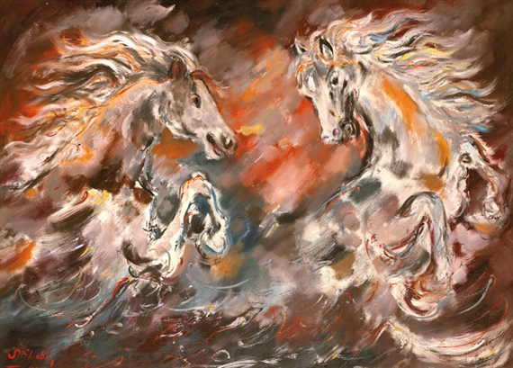 Horses by Sri Hadhy, 1988