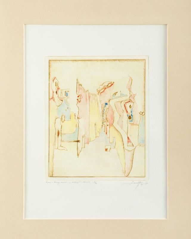 Artwork by Leszek Rózga, Egea - Ruins of the Dreams, Made of watercolour, mixed media on paper