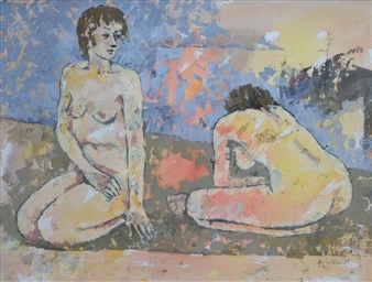 Kneeling figures - Kenneth Walch