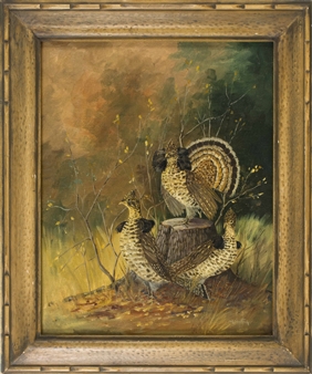 Three ruffed grouse - Oliver R. Shattuck